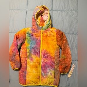 Alexa Ray Girls Colorful Tie-Dye Hooded Jacket